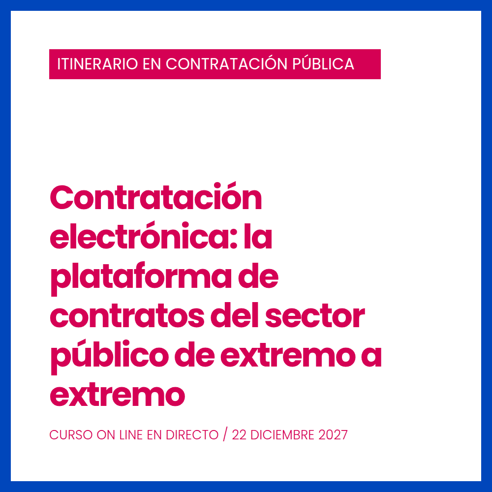 Cartel del curso Contratación electrónica, 22 de diciembre de 2027
