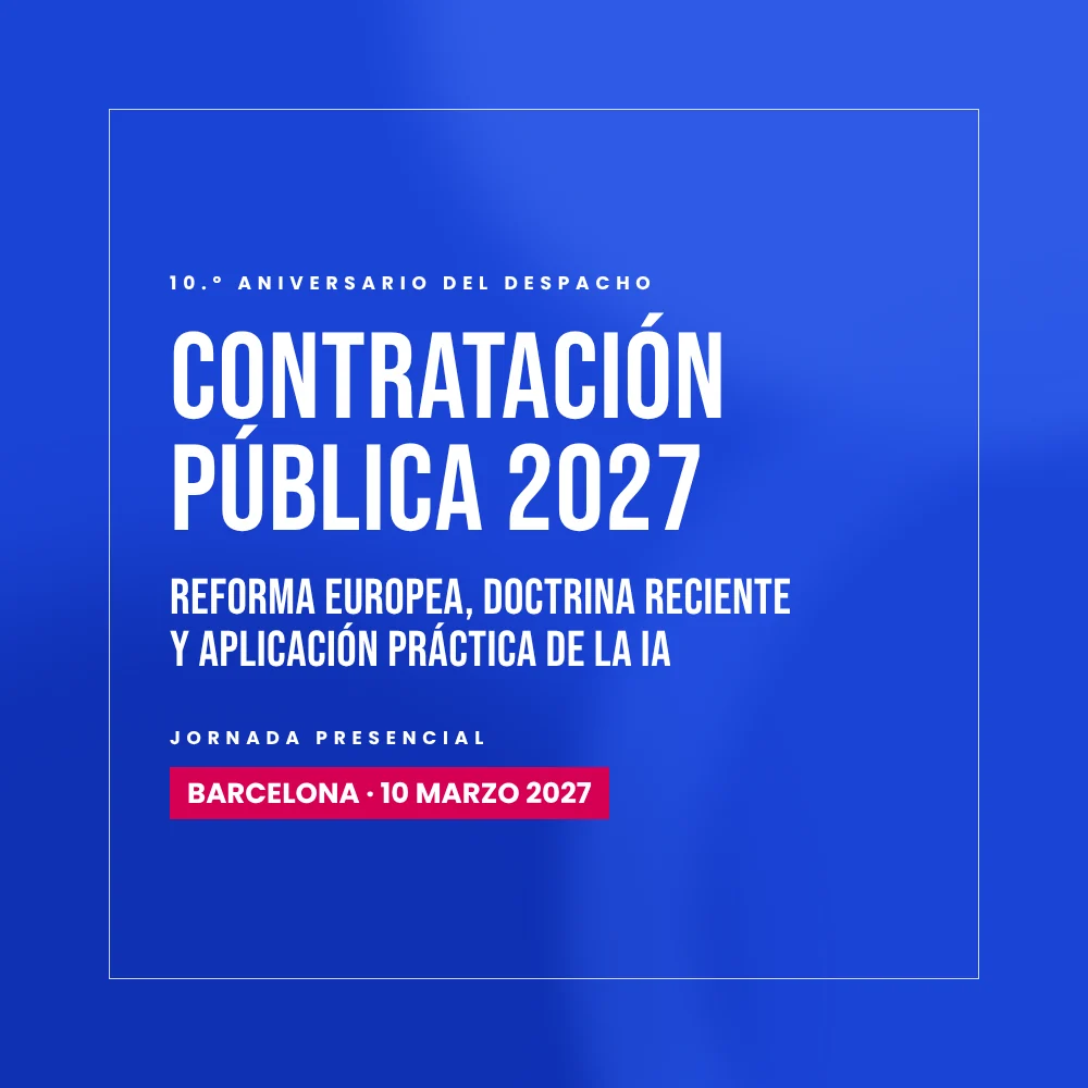 Cartel jornada Contratación pública 2027 · Barcelona · 10 marzo 2027