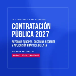 Cartel jornada Contratación pública 2027 · Bilbao · 20 octubre 2027